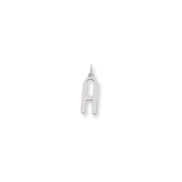 Sterling Silver Large Slanted Block Initial N Charm Sterling Silver Large Slanted Block Initial N Charm